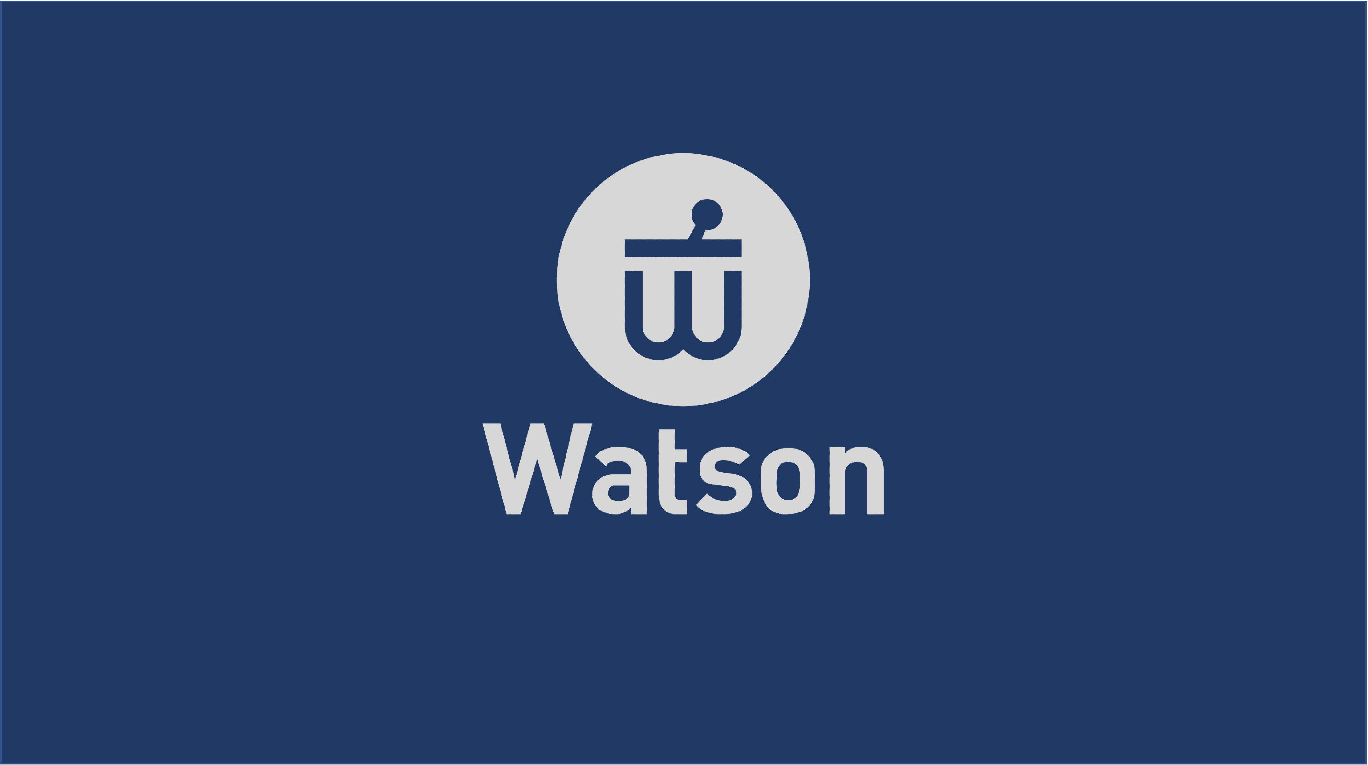 Logo de Watson sobre fondo azul